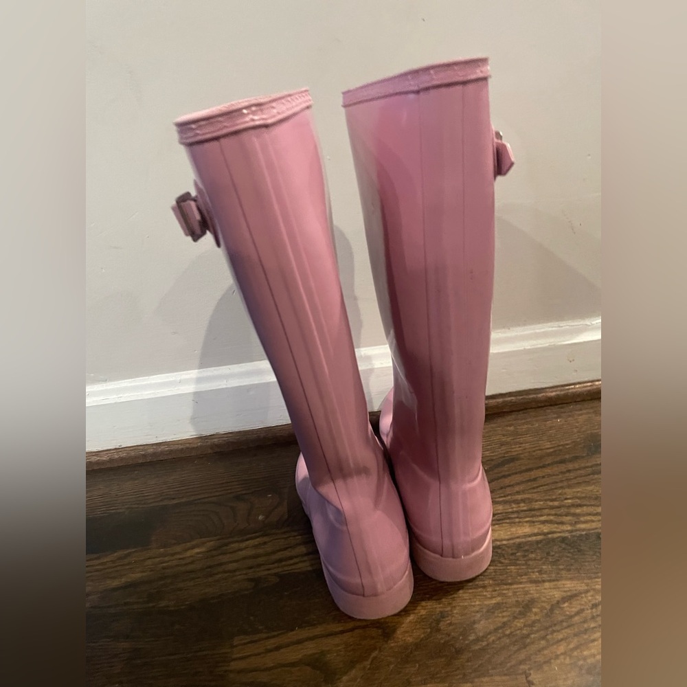 Tall Pink Hunter Boots - Picture 2 of 6